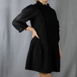 See by Chloe Black Ruffle Mini Dress